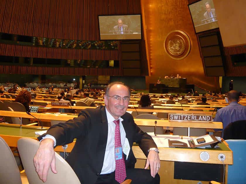 Felix Gutzwiller an der UN-Generalversammlung in New York im Jahr 2009